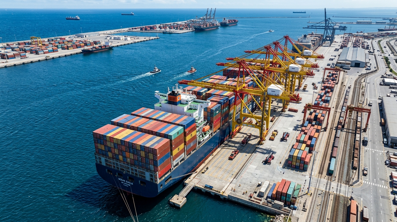 Shipping port and cargo logistics